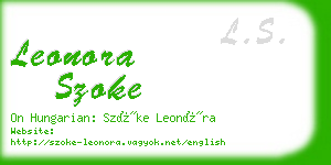 leonora szoke business card